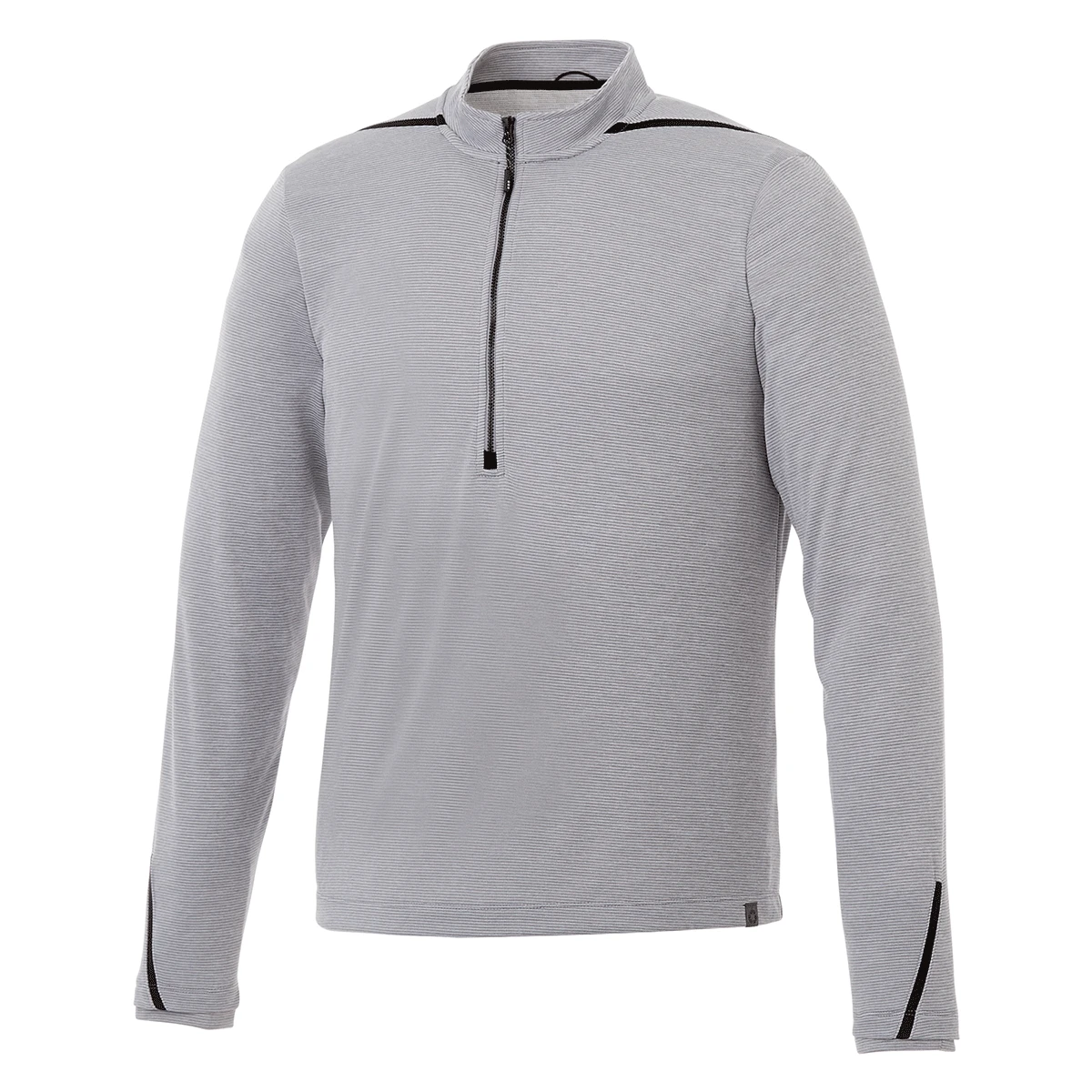 Elevate Men's Heather Grey/Black Dege Eco Knit Half Zip 3 Elevate Men's Heather Grey/Black Dege Eco Knit Half Zip