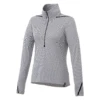 Elevate Women's Heather Grey/Black Dege Eco Knit Half Zip 1 Elevate Women's Heather Grey/Black Dege Eco Knit Half Zip -Elevate 98306 932