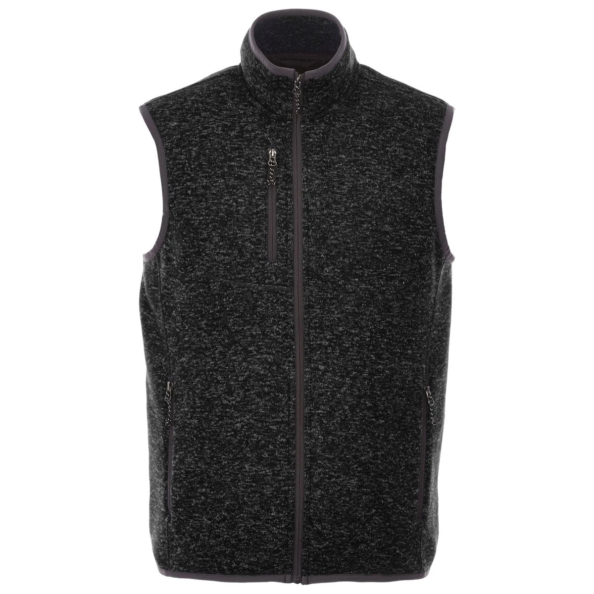 Elevate Men's Black Smoke Heather Fontaine Knit Vest 3 Elevate Men's Black Smoke Heather Fontaine Knit Vest