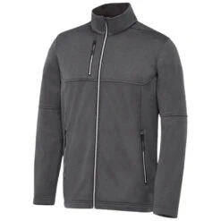 Elevate Men's Heather Dark Charcoal Joris Eco Softshell Jacket -Elevate TM12940 Heather Dark Charcoal S