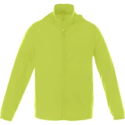 Elevate 21 Elevate Men's Hi-Liter Green Darien Packable Lightweight Jacket