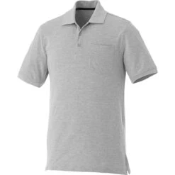 Elevate Men's Heather Grey Banfield Short Sleeve Polo