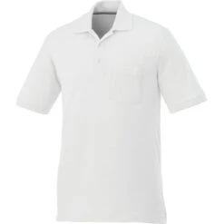 Elevate Men's White Banfield Short Sleeve Polo