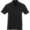 Elevate Men's Black Acadia Short Sleeve Polo 2 Elevate Men's Black Acadia Short Sleeve Polo -Elevate TM16224 Black F