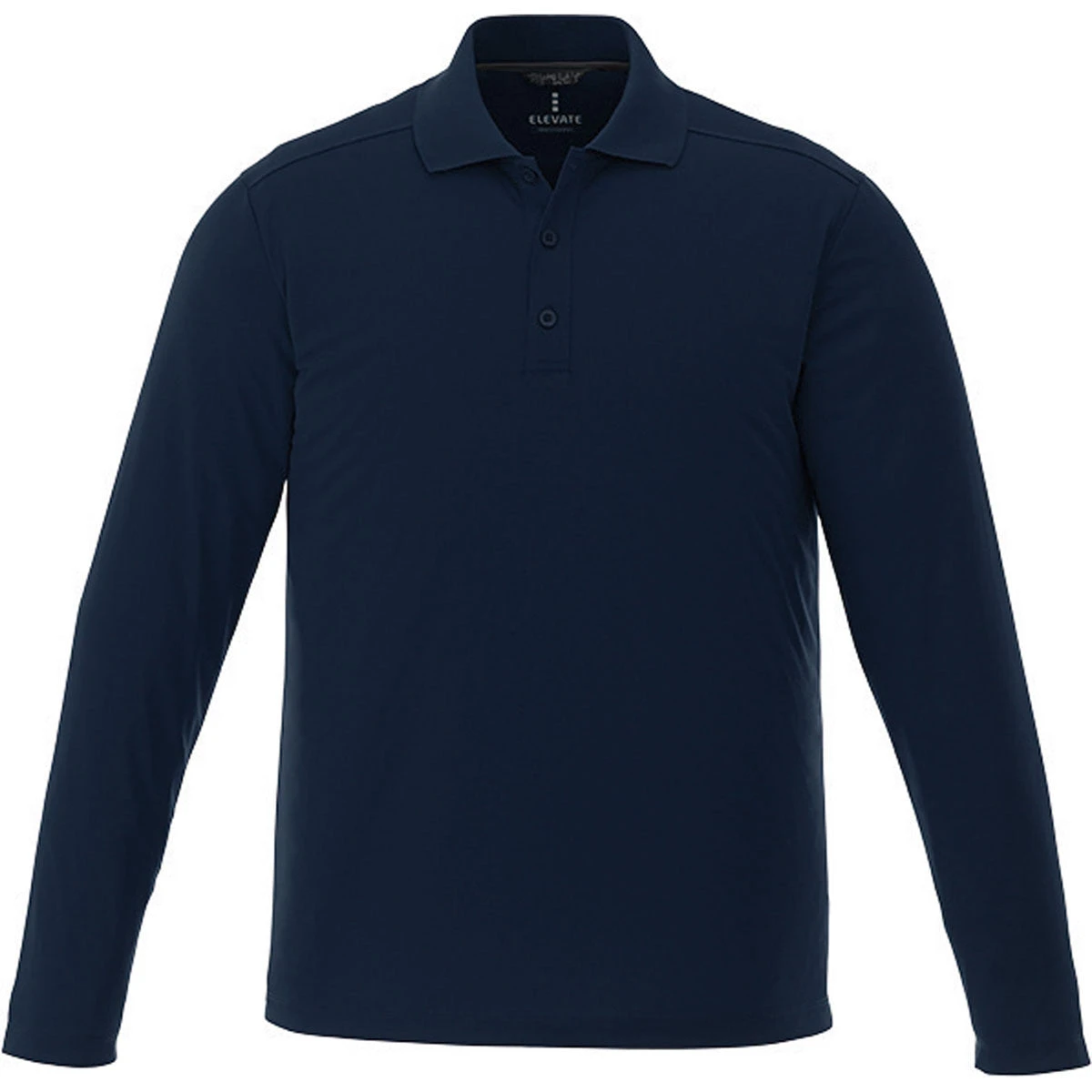 Elevate Men's Navy Mori Long Sleeve Polo 3 Elevate Men's Navy Mori Long Sleeve Polo