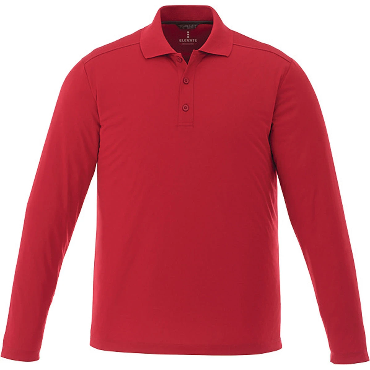 Elevate Men's Team Red Mori Long Sleeve Polo 3 Elevate Men's Team Red Mori Long Sleeve Polo