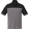 Elevate Men's Black/Steel Grey Mack Short Sleeve Polo 1 Elevate Men's Black/Steel Grey Mack Short Sleeve Polo -Elevate TM16308 Black Steel Grey F