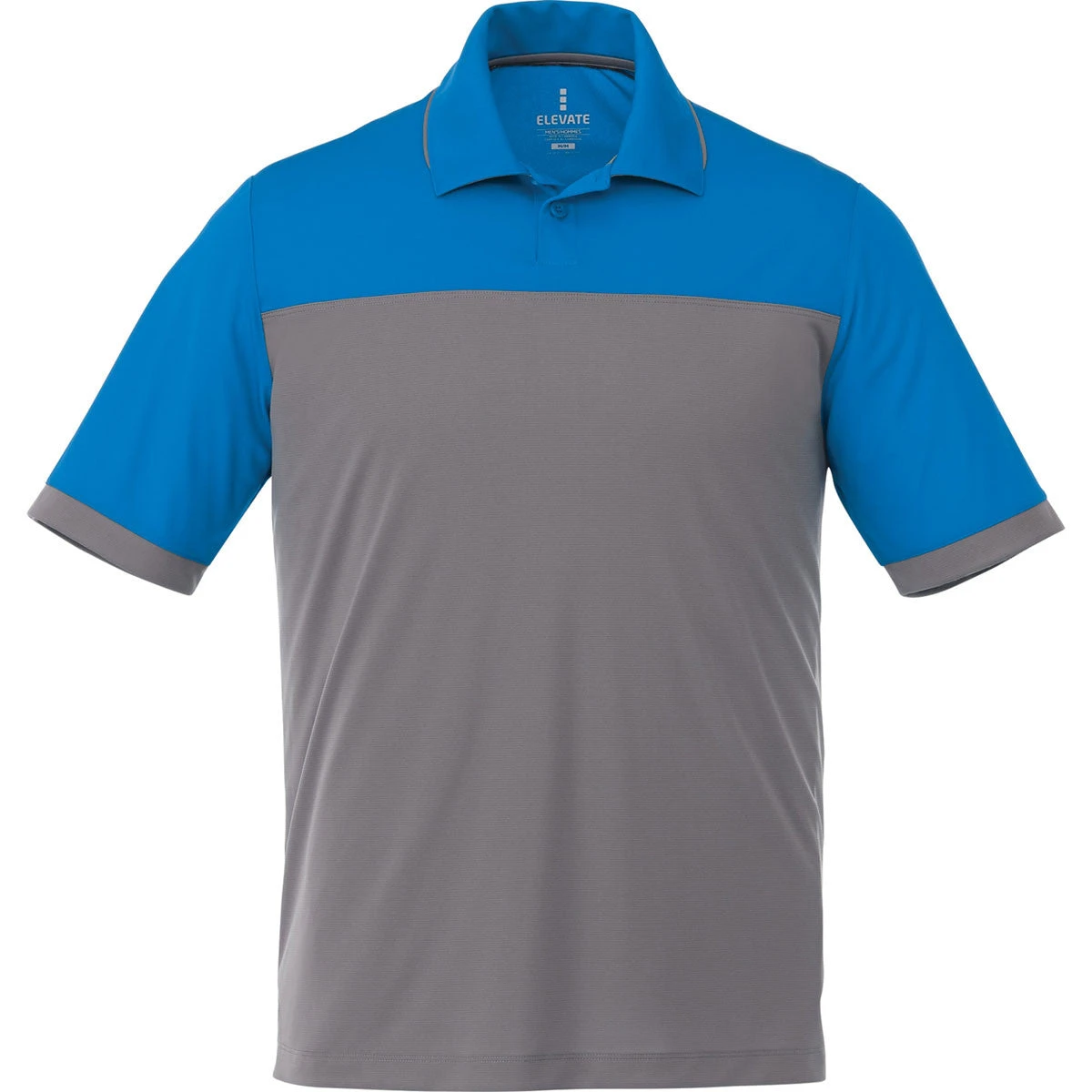 Elevate Men's Olympic Blue/Steel Grey Mack Short Sleeve Polo 3 Elevate Men's Olympic Blue/Steel Grey Mack Short Sleeve Polo