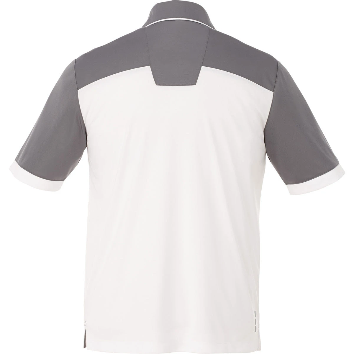 Elevate Men's Steel Grey/White Mack Short Sleeve Polo 4 Elevate Men's Steel Grey/White Mack Short Sleeve Polo - Image 2