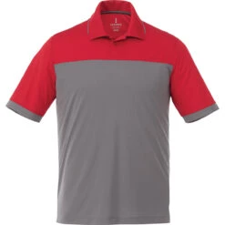Elevate Men's Team Red/Steel Grey Mack Short Sleeve Polo