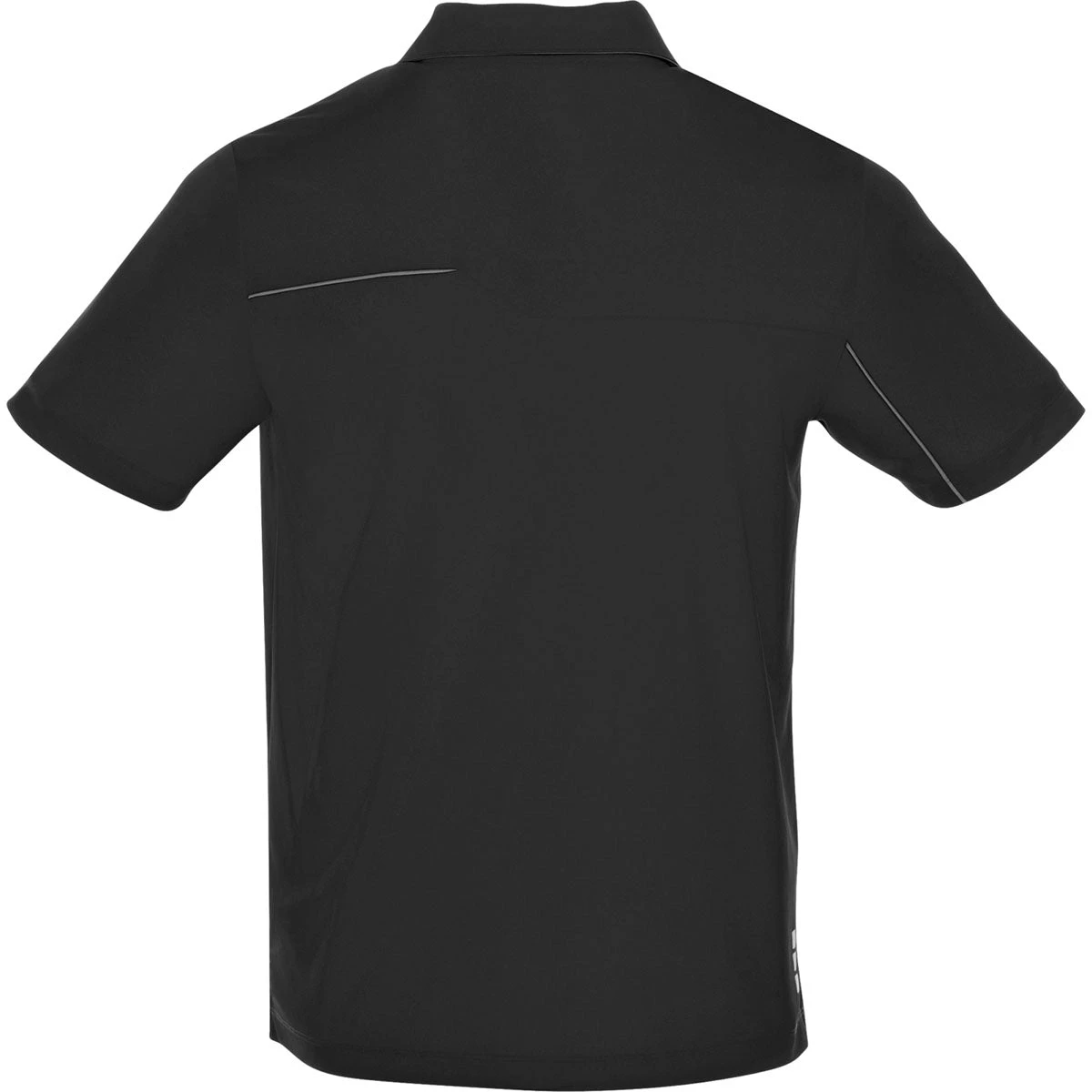 Elevate Men's Black/Steel Grey Wilcox Short Sleeve Polo 4 Elevate Men's Black/Steel Grey Wilcox Short Sleeve Polo - Image 2