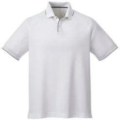 Elevate Men's White/Quarry Remus Short Sleeve Polo