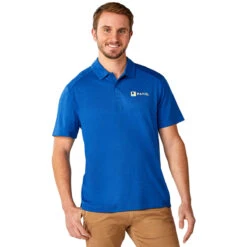 Elevate Men's Metro Blue Amos Eco Short Sleeve Polo -Elevate TM16312 550 HTF