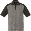 Elevate Men's Heather Dark Charcoal/Black Smoke Sagano Short Sleeve Polo 1 Elevate Men's Heather Dark Charcoal/Black Smoke Sagano Short Sleeve Polo -Elevate TM16508 Heather Dark Charcoal Black Smoke F