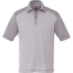 Elevate Men's Heather Grey/Quarry Sagano Short Sleeve Polo
