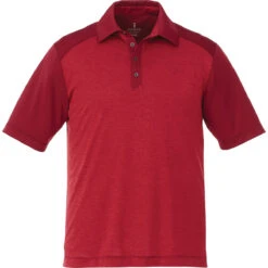 Elevate Men's Vintage Red Heather/Chili Sagano Short Sleeve Polo