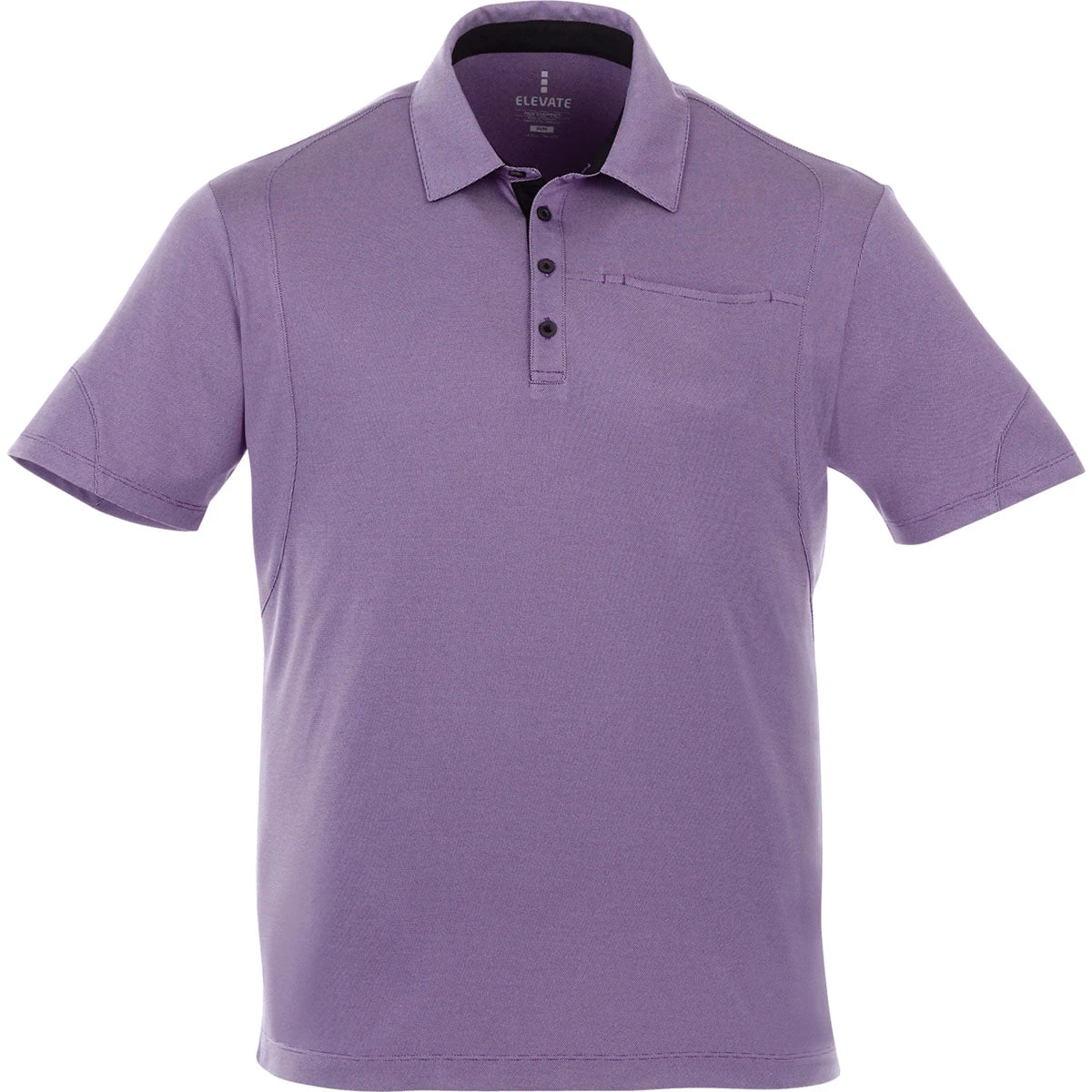 Elevate Men's Dark Plum Torres Short Sleeve Polo 3 Elevate Men's Dark Plum Torres Short Sleeve Polo