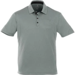 Elevate Men's Steel Grey Torres Short Sleeve Polo