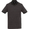 Elevate Men's Black Smoke Heather/Black Emory Short Sleeve Polo -Elevate TM16510 Black Smoke Heather Black F