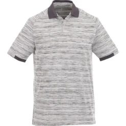 Elevate Men's Heather Grey/Grey Storm Emory Short Sleeve Polo