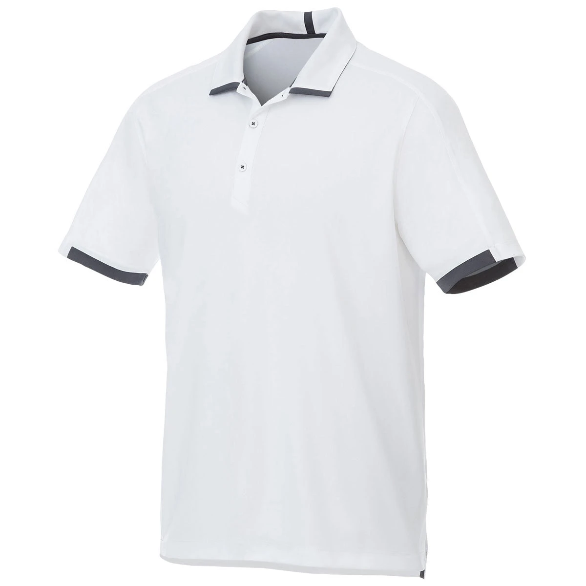 Elevate Men's White/Grey Storm Cerrado Short Sleeve Polo 3 Elevate Men's White/Grey Storm Cerrado Short Sleeve Polo