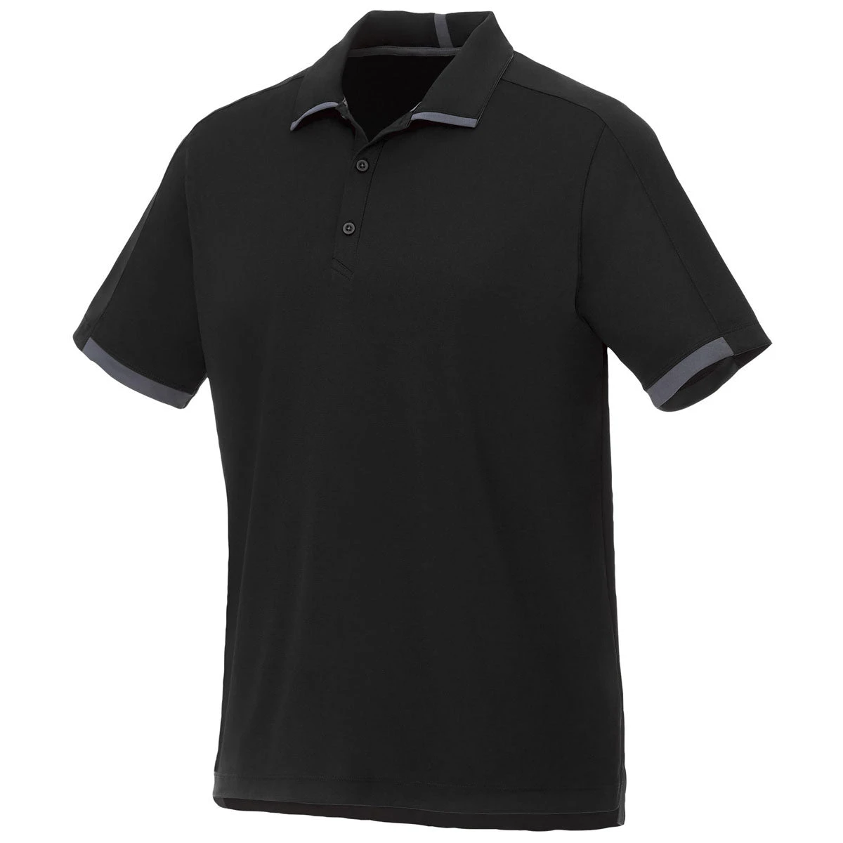Elevate Men's Black/Grey Storm Cerrado Short Sleeve Polo 3 Elevate Men's Black/Grey Storm Cerrado Short Sleeve Polo