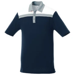 Elevate Men's Navy/Fossil/White Gydan Short Sleeve Polo