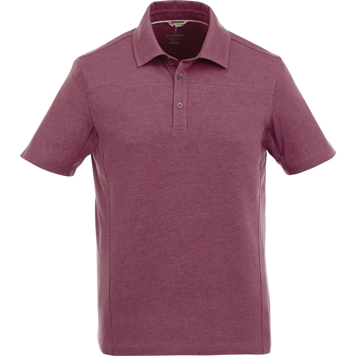 Elevate Men's Maroon Heather Concord Short Sleeve Polo 3 Elevate Men's Maroon Heather Concord Short Sleeve Polo