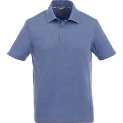 Elevate Men's Steel Blue Heather Concord Short Sleeve Polo