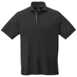 Elevate Men's Black Hakone Short Sleeve Polo