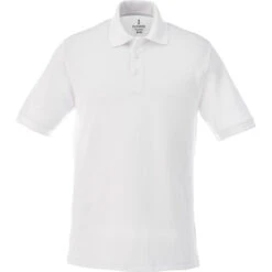 Elevate Men's White Belmont Short Sleeve Polo