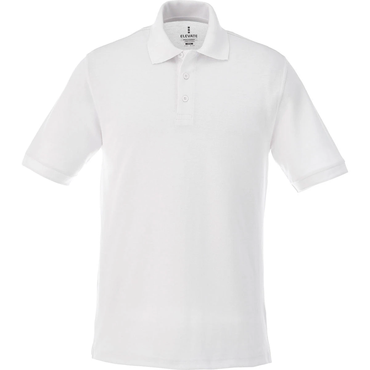 Elevate Men's White Belmont Short Sleeve Polo 3 Elevate Men's White Belmont Short Sleeve Polo