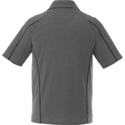 Elevate Men's Heather Dark Charcoal Macta Short Sleeve Polo -Elevate TM16627 Heather Dark Charcoal Black Smoke B