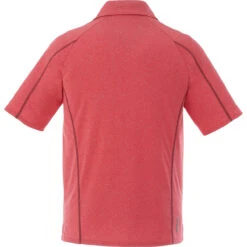 Elevate Men's Team Red Heather Macta Short Sleeve Polo -Elevate TM16627 Team Red Heather Black Smoke B