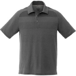Elevate Men's Heather Dark Charcoal Antero Short Sleeve Polo