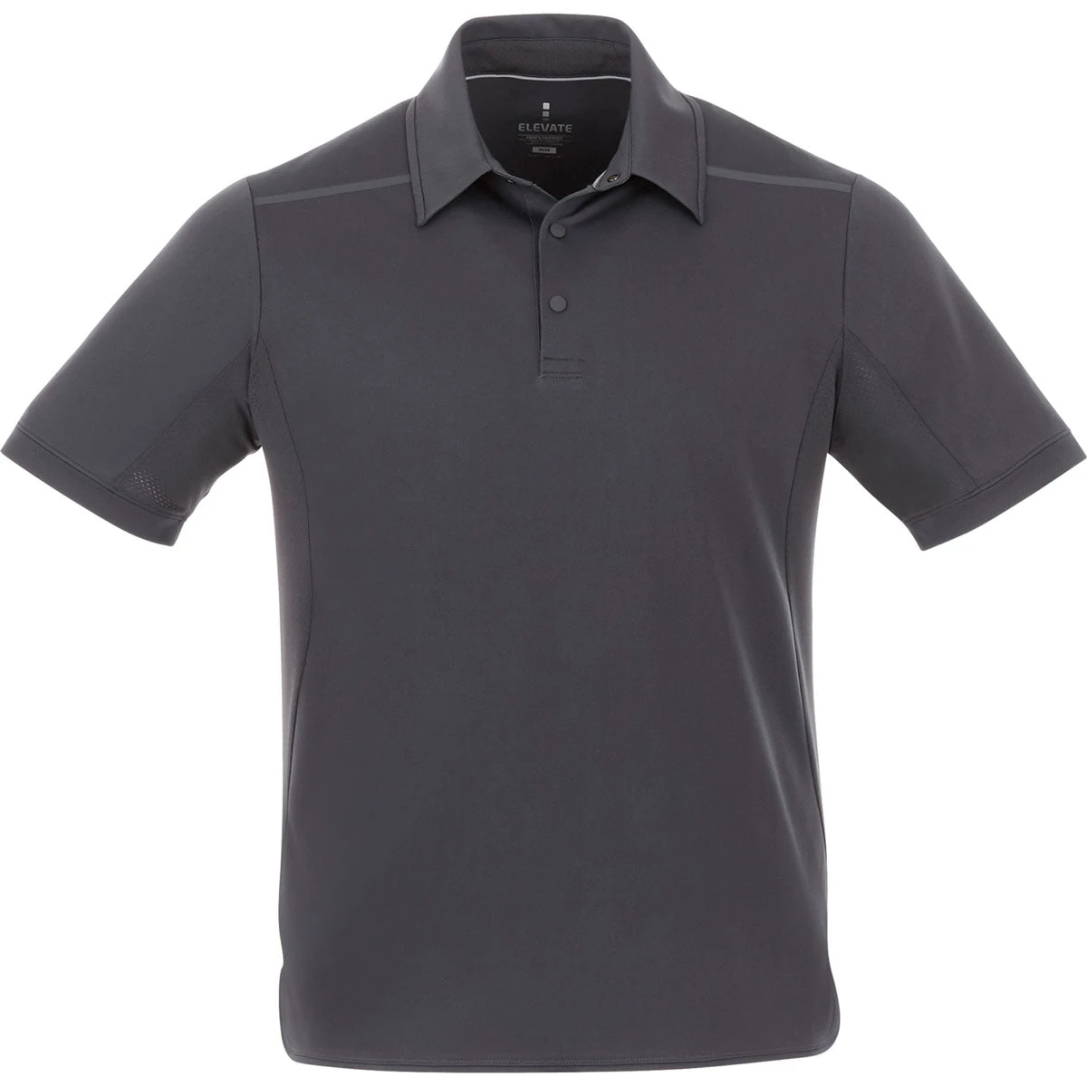 Elevate Men's Black Smoke/Grey Storm Royce Short Sleeve Polo 3 Elevate Men's Black Smoke/Grey Storm Royce Short Sleeve Polo