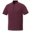 Elevate Men's Maroon Heather Kinport Short Sleeve Stand Collar Polo