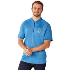 Elevate Men's Invictus Heather Kinport Short Sleeve Stand Collar Polo 8 Elevate Men's Invictus Heather Kinport Short Sleeve Stand Collar Polo -Elevate TM16706 438 HTF