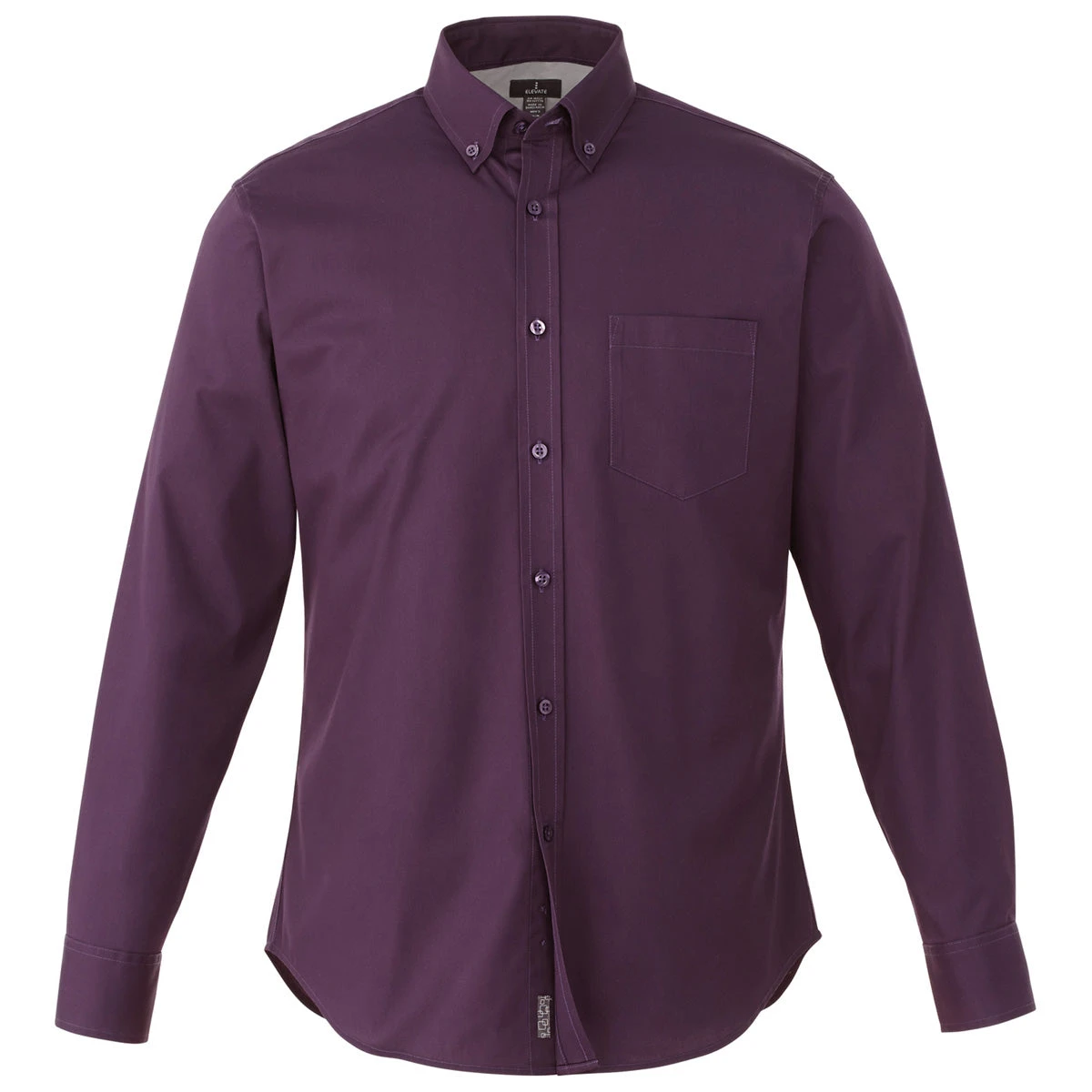 Elevate Men's Dark Plum Wilshire Long Sleeve Shirt Tall 3 Elevate Men's Dark Plum Wilshire Long Sleeve Shirt Tall