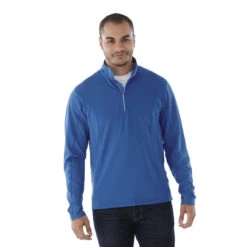 Elevate Men's Olympic Blue Caltech Knit Quarter Zip 7 Elevate Men's Olympic Blue Caltech Knit Quarter Zip -Elevate TM17807 Olympic Blue HTF