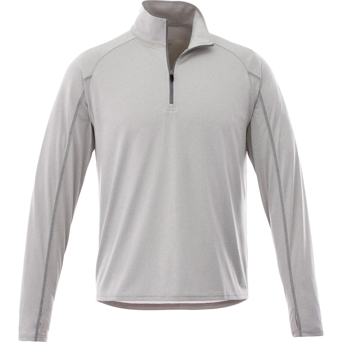 Elevate Men's Silver Heather Taza Knit Quarter Zip 3 Elevate Men's Silver Heather Taza Knit Quarter Zip