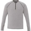 Elevate Men's Heather Grey Quadra Long Sleeve Shirt -Elevate TM17812 Heather Grey F