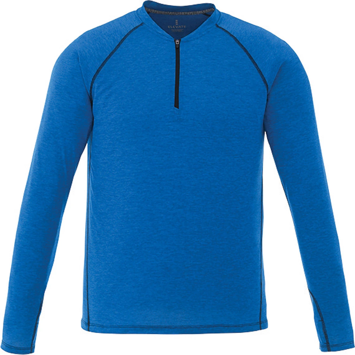 Elevate Men's Olympic Blue Heather Quadra Long Sleeve Shirt 3 Elevate Men's Olympic Blue Heather Quadra Long Sleeve Shirt