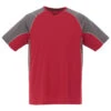 Elevate Men's Team Red/Steel Grey Taku Short Sleeve Tech Tee -Elevate TM17813 Team Red Steel Grey F