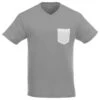Elevate Men's Medium Heather Grey/White Monroe Short Sleeve Pocket Tee -Elevate TM17815 Medium Heather Grey White F
