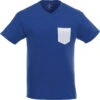 Elevate Men's New Royal Heather/White Monroe Short Sleeve Pocket Tee -Elevate TM17815 New Royal Heather White F