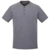 Elevate Men's Heather Charcoal Somoto Eco Short Sleeve Henley -Elevate TM17880 Charcoal Heather F
