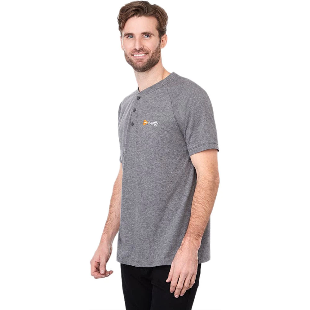 Elevate Men's Heather Charcoal Somoto Eco Short Sleeve Henley 7 Elevate Men's Heather Charcoal Somoto Eco Short Sleeve Henley - Image 5