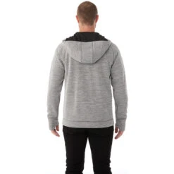 Elevate Men's Heather Charcoal Odell Knit Zip Hoody -Elevate TM18210 986 HTB
