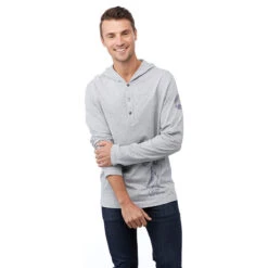 Elevate Men's Heather Grey Ashland Knit Hoody -Elevate TM18213 932 HTF